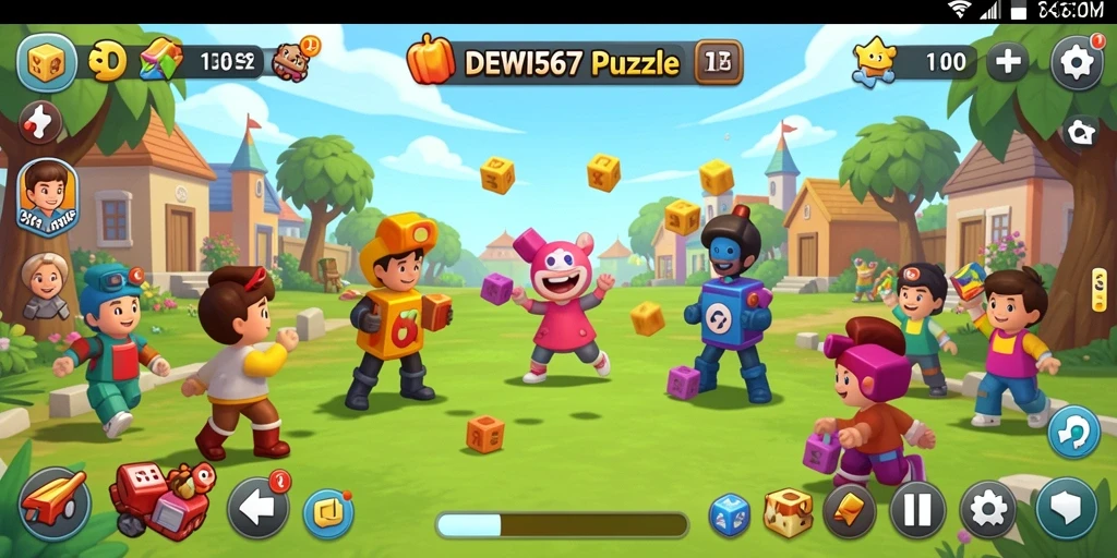 Tampilan gameplay DEWI567 dengan tantangan puzzle yang menggugah selera.