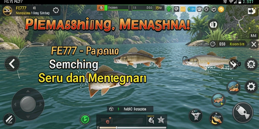 Screenshot gameplay <strong>FE777</strong> menampilkan aksi memancing yang seru.