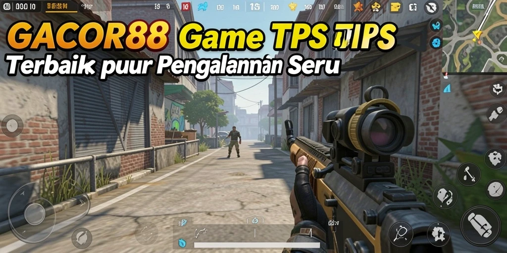 Screenshot utama GACOR88 menampilkan aksi gameplay TPS yang seru.