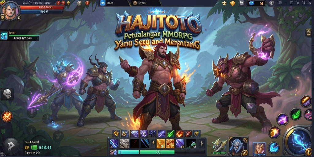 Screenshot gameplay HAJITOTO menampilkan aksi pertempuran epik.