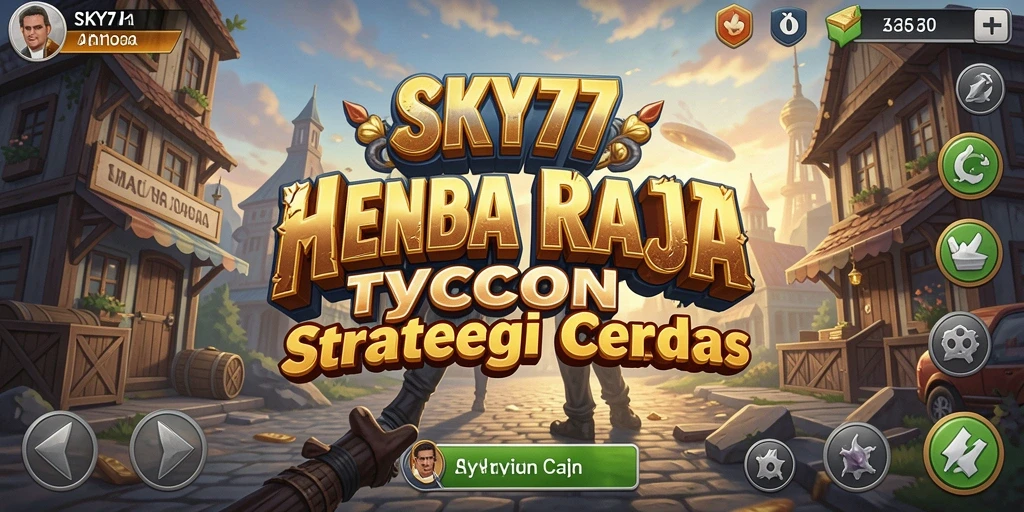 Tangkapan layar utama SKY77 menampilkan pemain membangun bisnis Tycoon.