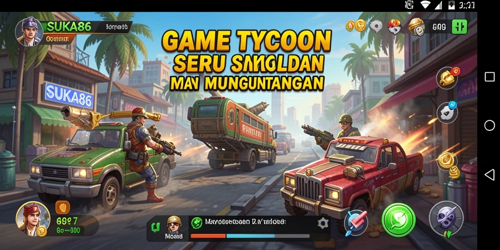 Screenshot gameplay <strong>SUKA86</strong> menunjukkan manajemen bisnis yang menyenangkan.