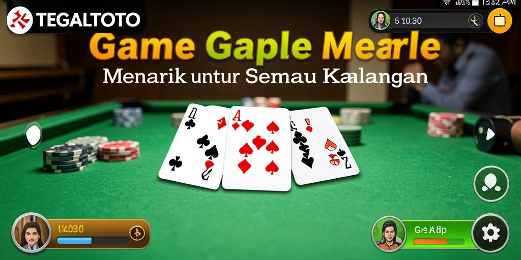 Tampilan menarik gameplay Gaple di TEGALTOTO.